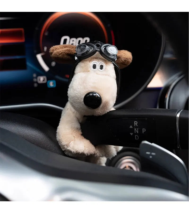 Plush cute puppy clutch decoration car turn signal switch decoration wiper  pendant, bike bicycle, electric bicycle pendant