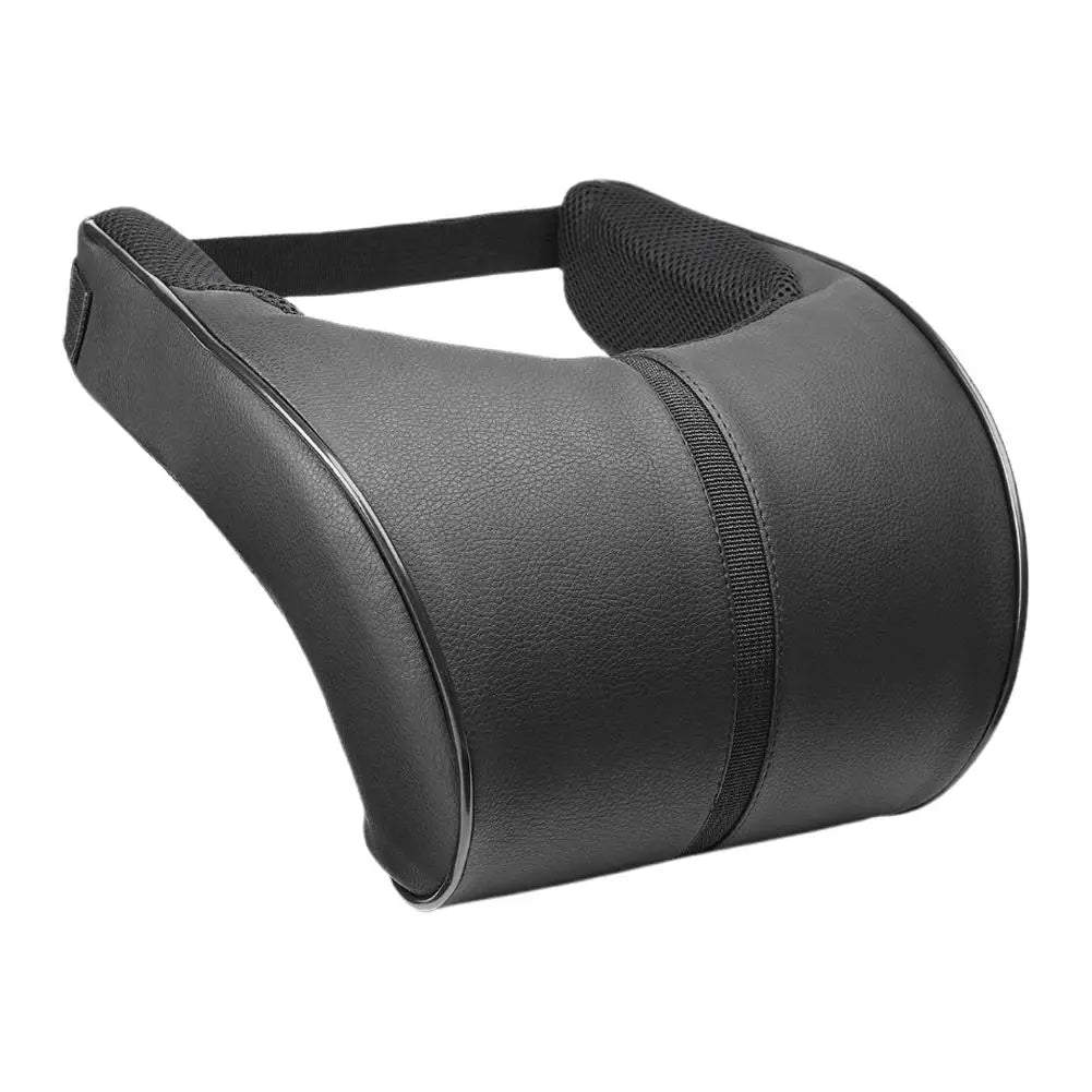 1Pcs Car Neck Pillow PU Leather Car Headrest Pillow Memory Foam Neck Pain Relief Car Seat Pillow Neck Support Auto Accessories