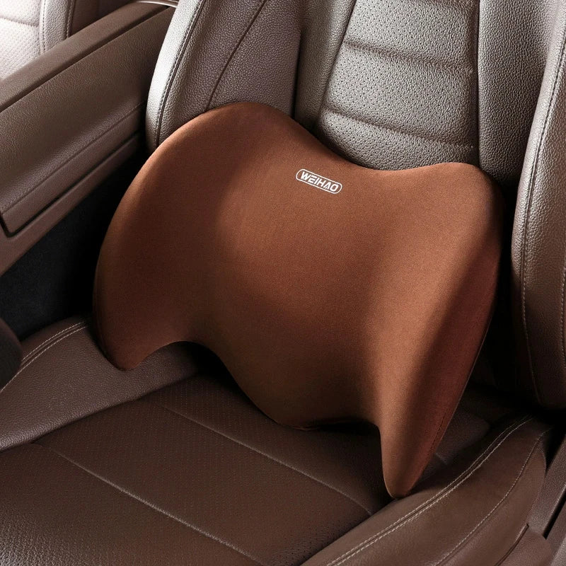 WEIHAO Car Memory Foam Neck Pillow Protection Lumbar Backrest Cushion Lumbar Cushion Car Headrest Cushion