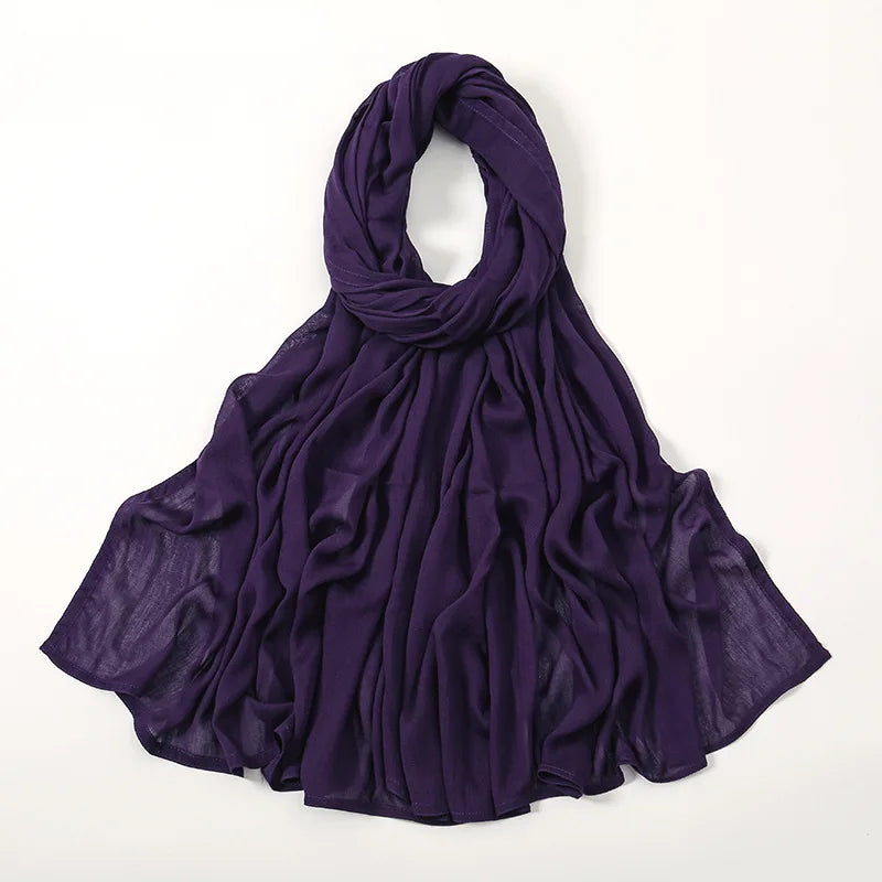 90*185cm Big Size Women Gradient Color Cotton Rayon Hijab Scarf Lady High Quality Wraps Shawls Muslim Headband Islamic Scarves