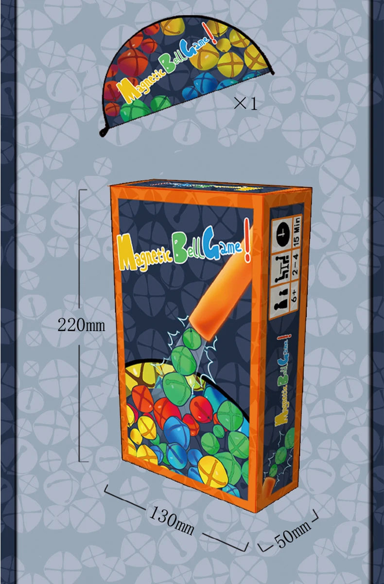 Interactive Magnetic Wand And Colorful Bell Parent-Child Sensory Magnetic Toy Portable Stress Reliever Children'sBoard Game Gift