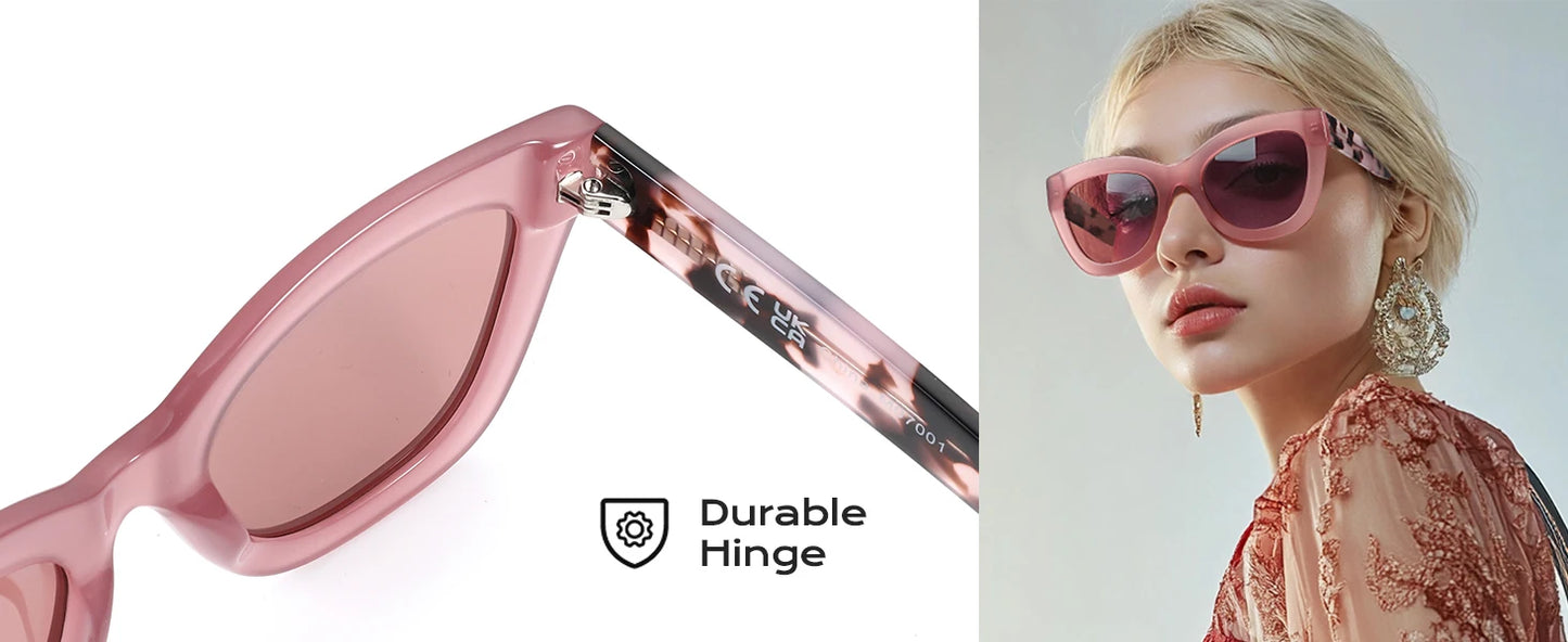 ZENOTTIC Handmade Acetate Polarized Sunglasses Fashion Square Shade UV400 Protection Sun Glasses for Women