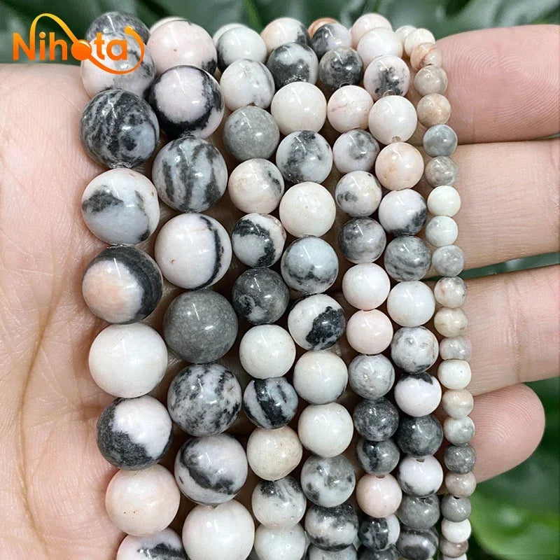 Natural Stone Beads Jaspers Amazonite Turquoises Agates Round Beads for Jewelry Making Diy Bracelet Earrings 4/6/8/10/12mm