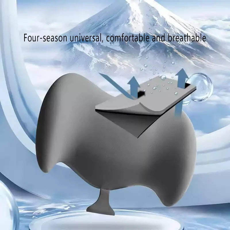 WEIHAO Car Memory Foam Neck Pillow Protection Lumbar Backrest Cushion Lumbar Cushion Car Headrest Cushion