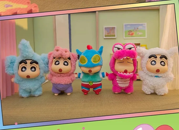 TOP TOY Crayon Shinchan Dressing Party Series Mystery Box Vinyl Wool Anime Figure Custom Collectible Toy Ornament Birthday Gift