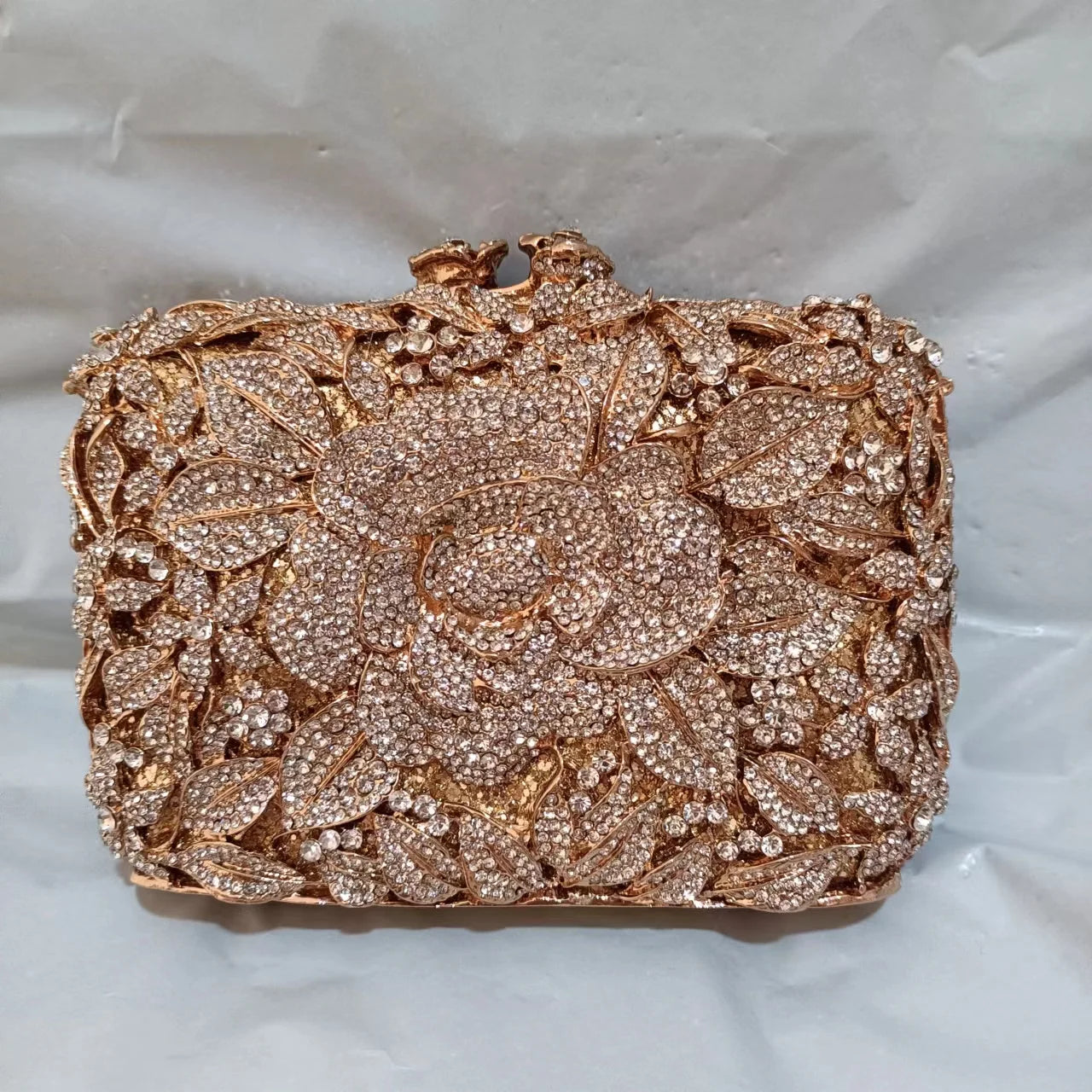 2025 New Arrival Flower Crystal Wedding Bridal Clutch Purse Luxury Designer Women's Dinner Party Cocktail Handbags Diamond Bags