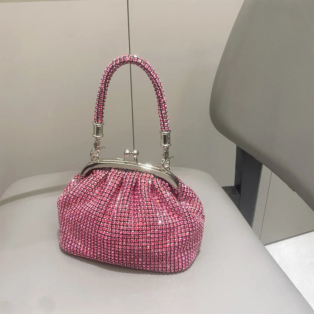 JIOMAY Women's Shiny Rhinestone Purse for Wedding Silver Clutch Bag evening Bag Luxury Clutch Bag Luxury Bags Designers Handbags