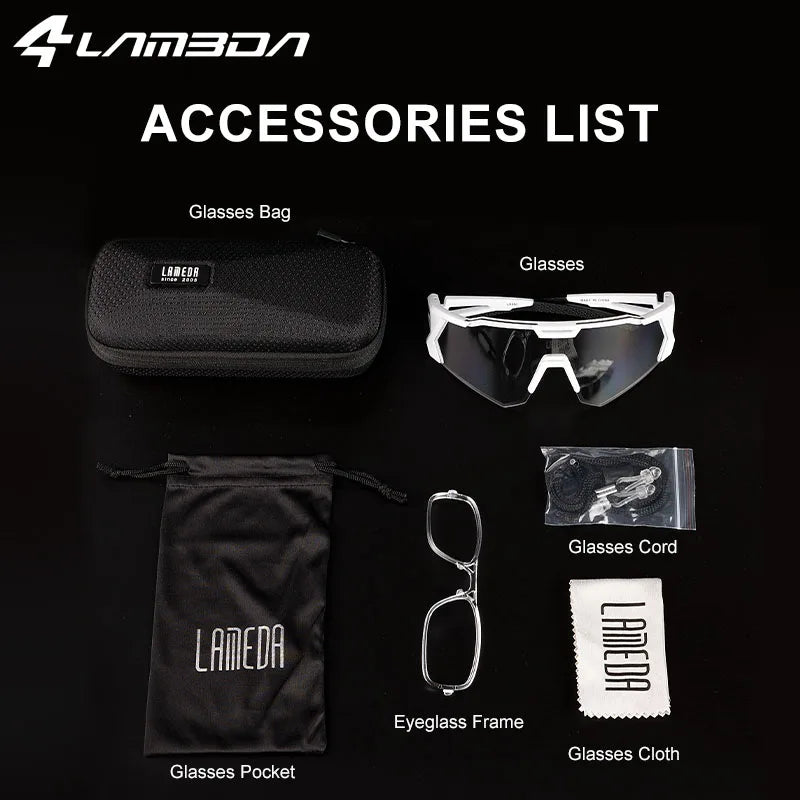Lameda Outdoor Cycling Glasses Sports Polarized  Road Bike Glasses Mountain Bicycle Sunglasses Cycling Goggles Eyewear Goggles W