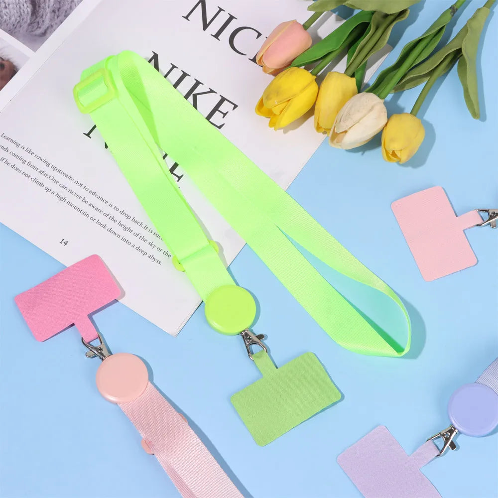Neck Strap Lanyard for Mobile Phone Rope Anti-lost Keys Mobile Phone Straps Holder Neck Strap Hang Rope Lanyard Patch Card