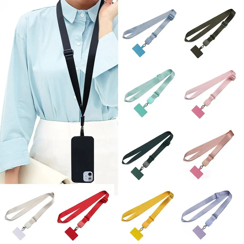 Neck Strap Lanyard for Mobile Phone Rope Anti-lost Keys Mobile Phone Straps Holder Neck Strap Hang Rope Lanyard Patch Card