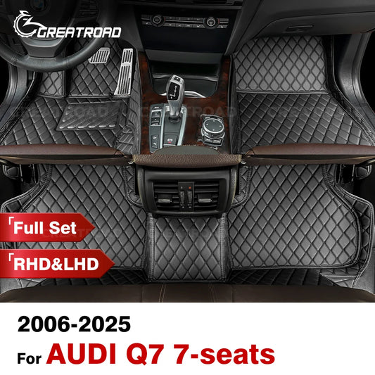 Car floor mats for AUDI Q7 (Seven seats) 2006 2007 2008 2009 2010 2011 2012 2013 2014 2015 2016-2025 Custom foot Pads automobile