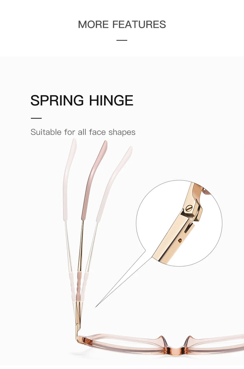 CLLOIO Premium Polygonal Customized Reading Glasses Women's Fashion Myopia Glasses Blue Light Blocking Prescription Eyeglasses