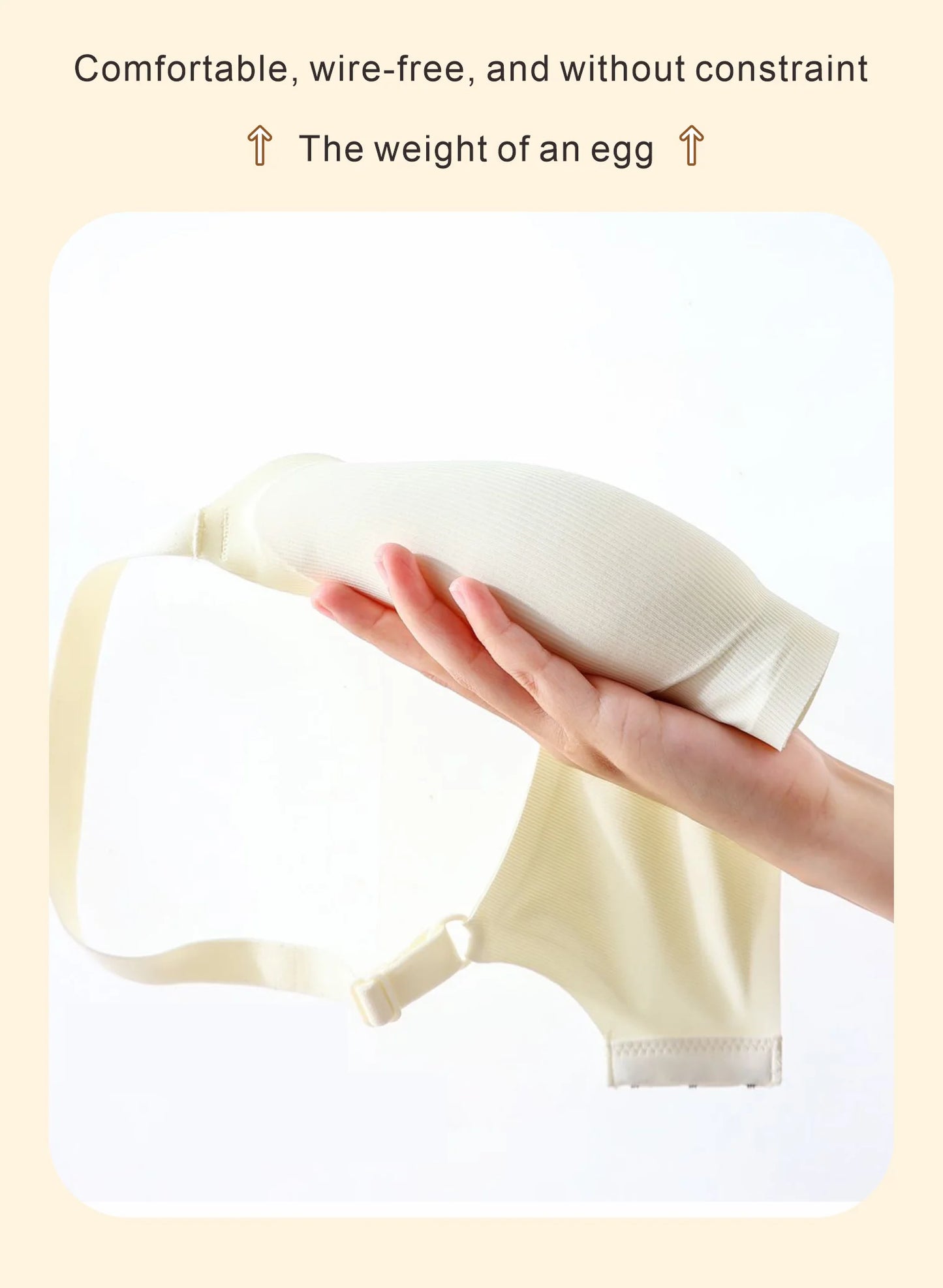 CAITING Beautiful Back Latex Cup Bra Soft Support Strips Skin-friendly Underwear For Women With Small Breasts