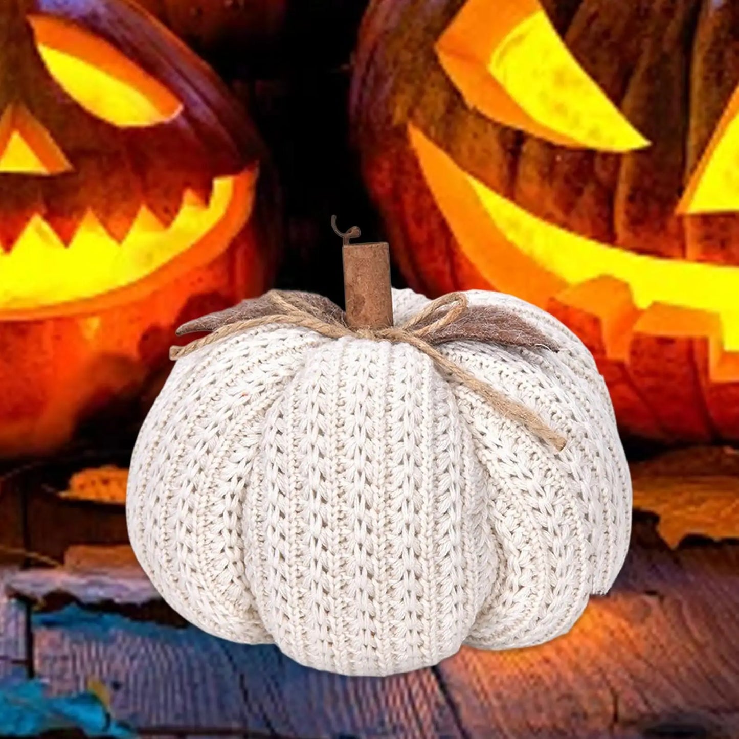 Crochet Pumpkins Handmade Fall Decor Knitted Pumpkin Ornaments for Thanksgiving Halloween Home Table Centerpiece Decorations
