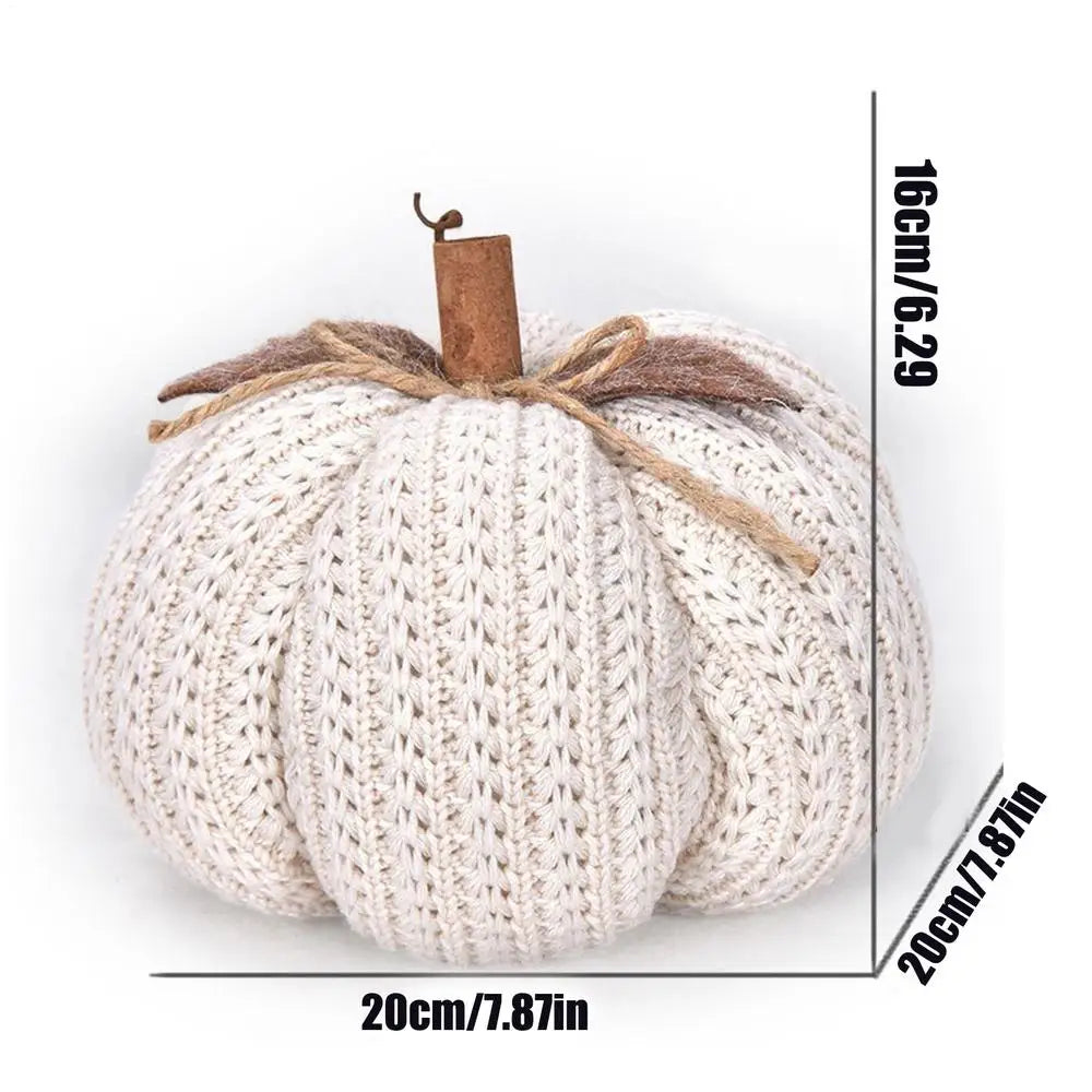 Crochet Pumpkins Handmade Fall Decor Knitted Pumpkin Ornaments for Thanksgiving Halloween Home Table Centerpiece Decorations