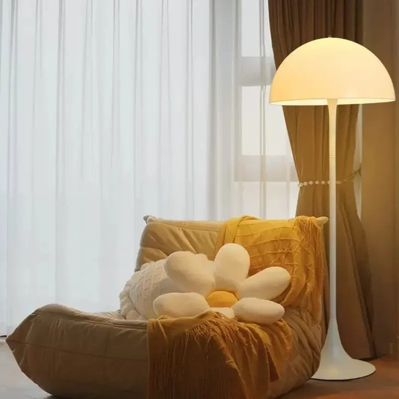 Modern Mushroom Floor Lamp LED Decoration Illumination For Bedroom Living Rooms White Minimalist Decor Study Reading Stand Light