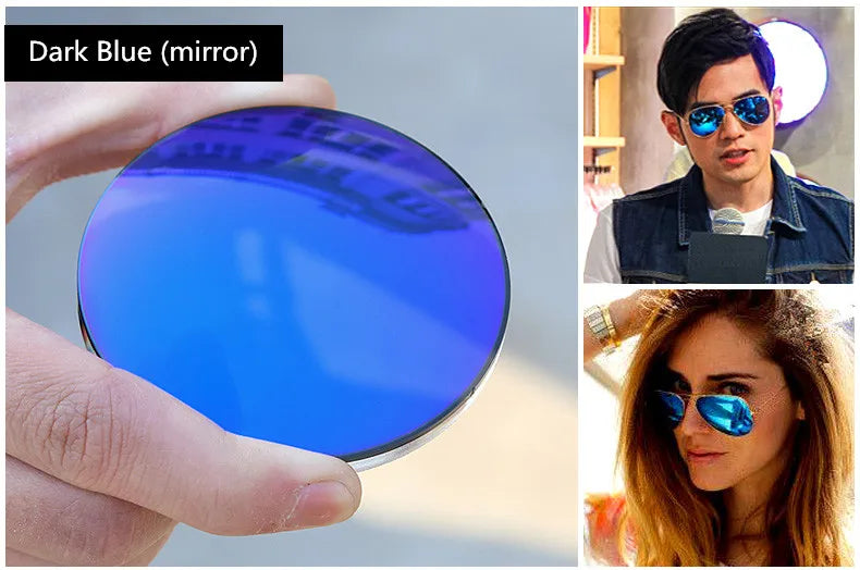 Polarized Sunglasses Prescription Lens Aspheric UV Protection Sun Glasses Myopia Presbyopia Driving Fishing Colour Lenses 2Pcs