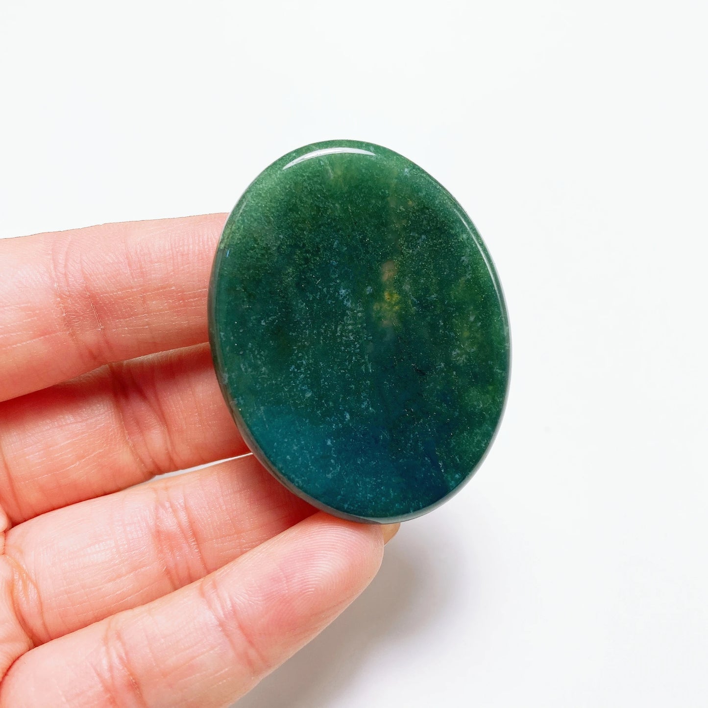 Natural Stone Thumb Worry Stone Crystal Quartz Oval Pocket Massage Palm Reiki Healing Therapy Meditation Spiritual Flake Gift