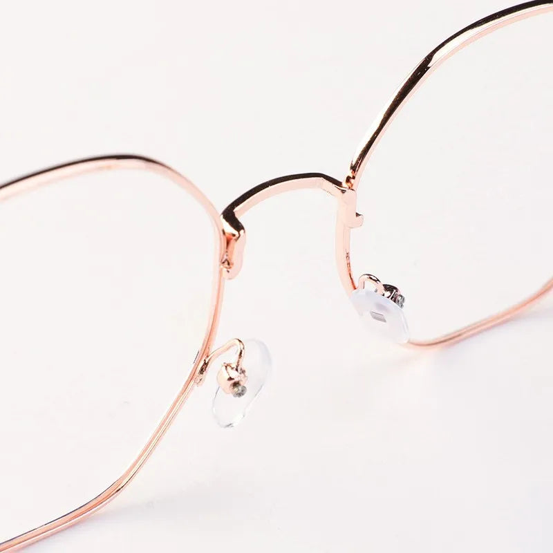 Fashion Ultra-Light Polygon Frame Anti-blue Light Glasses Unisex Reading Eyewear UV400 Shades Flat Mirror Eyeglasses