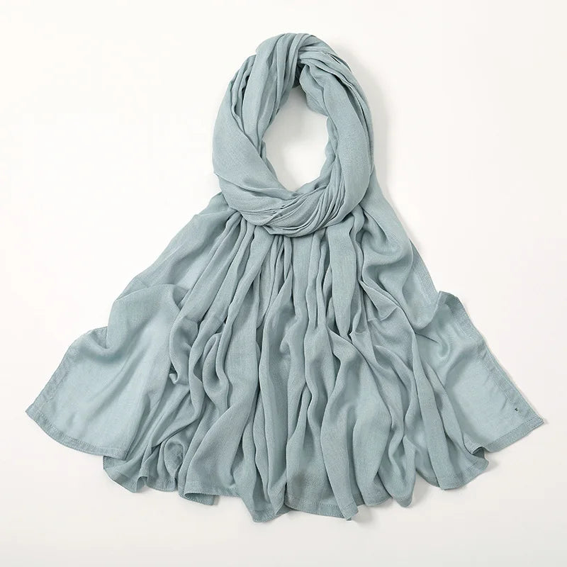 90*185cm Big Size Women Gradient Color Cotton Rayon Hijab Scarf Lady High Quality Wraps Shawls Muslim Headband Islamic Scarves