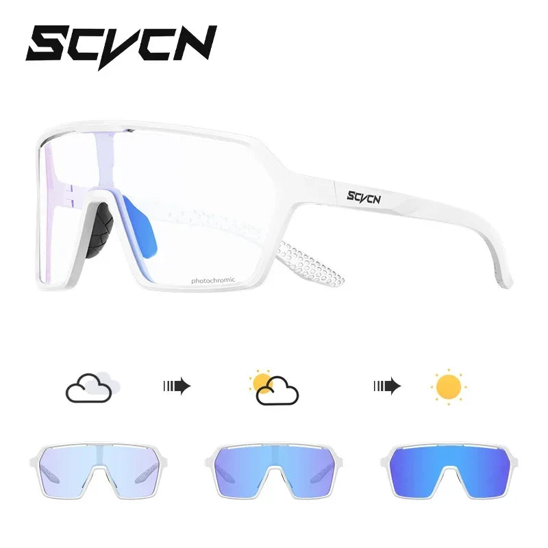 SCVCN Hot Photochromic Cycling Sunglasses MTB Glasses Outdoor Bike Cycling UV400 Eyewear Men Women Bicycle Sports Hiking Glasses