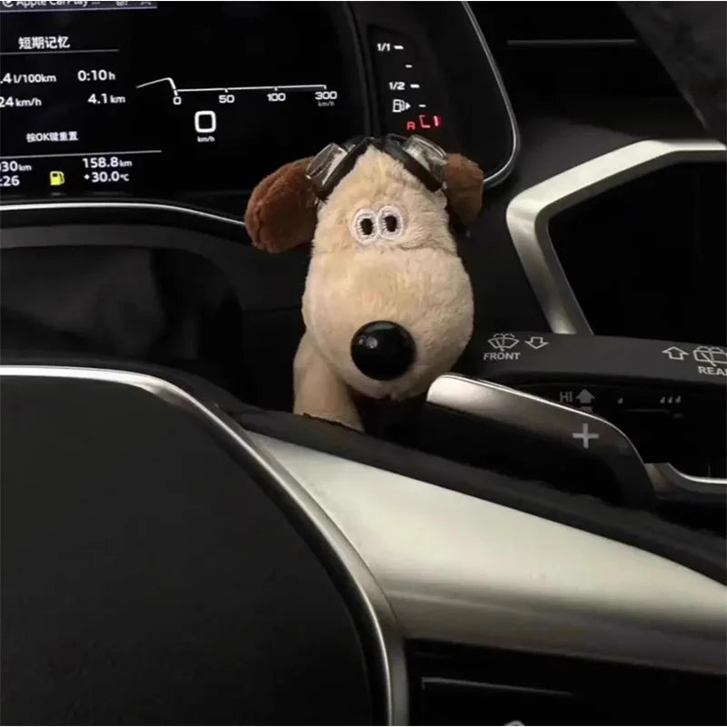 Plush cute puppy clutch decoration car turn signal switch decoration wiper  pendant, bike bicycle, electric bicycle pendant