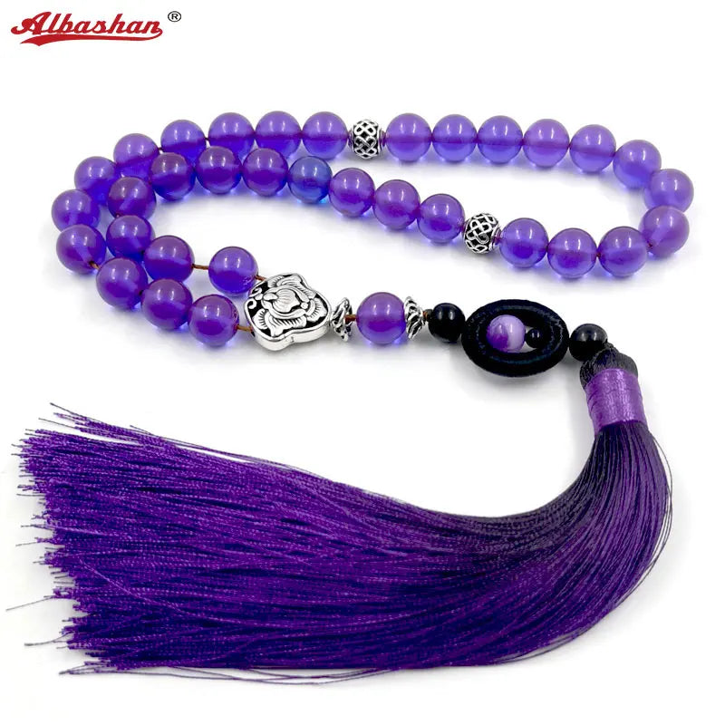 ALBASHAN Tasbih Purple Resin 33 45 66 99 Beads Bracelet Muslim Rosary Gradient Tassel Misbaha Islamic Bracelet Muslim Prayer Bea