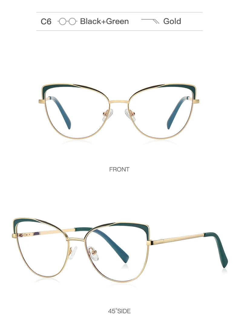 JMISUS New Women Cat Eyes Photochromic Reading Glasses Design Butterfly Frame Customized Prescription Anti-blue Ray Eyewear