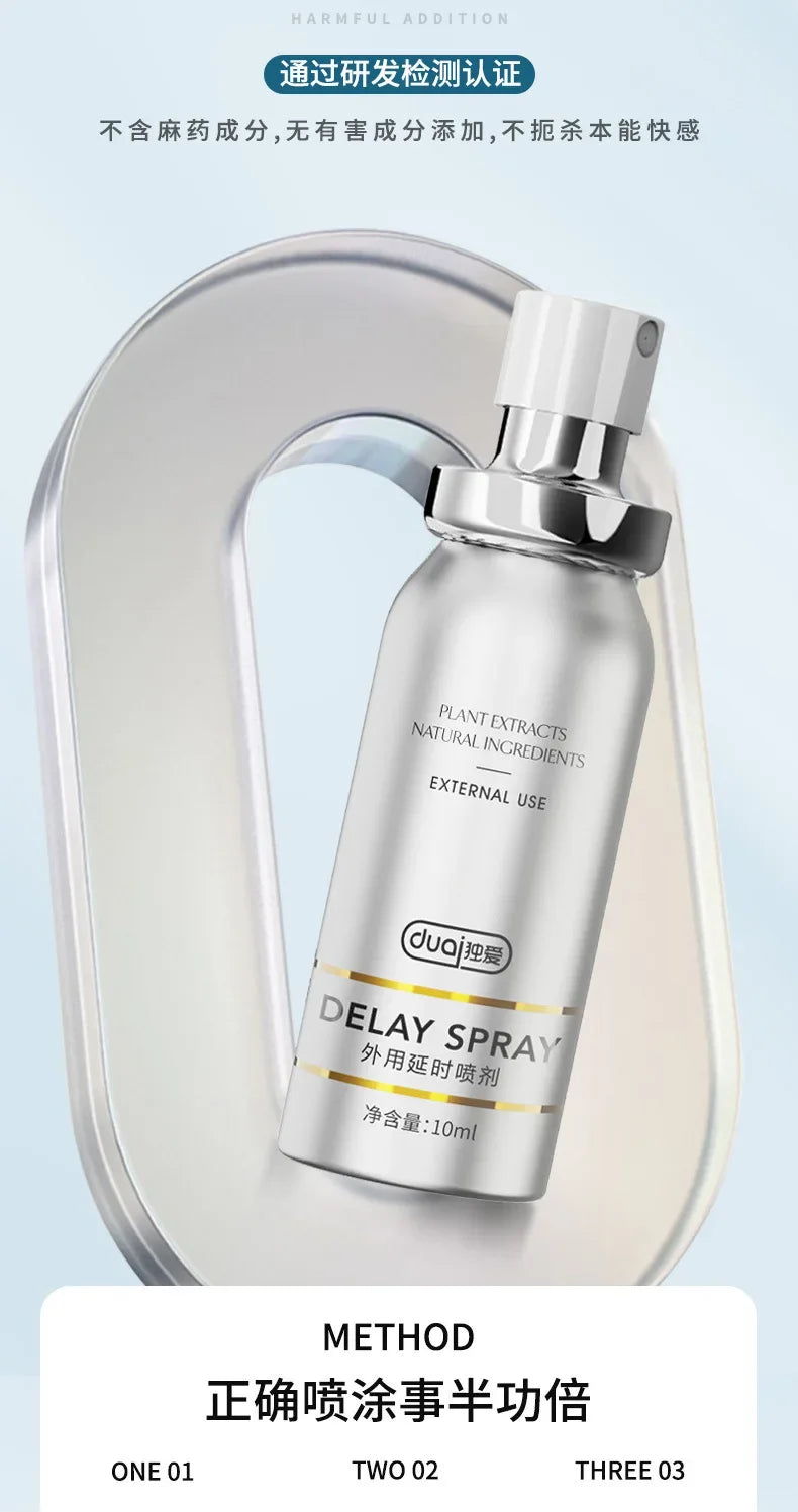 New Male Sexual Delay Spray, Men Delay Cream 60 Minutes Long, Prevent Premature Ejaculation, Cock Enlargement Erection Spray