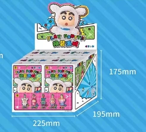 TOP TOY Crayon Shinchan Dressing Party Series Mystery Box Vinyl Wool Anime Figure Custom Collectible Toy Ornament Birthday Gift