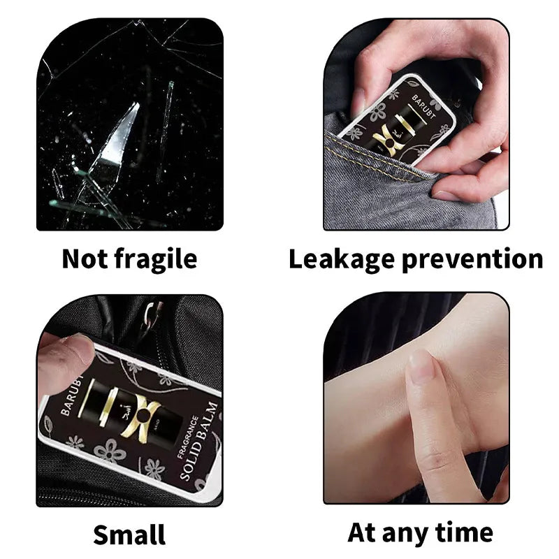 Arab Unisex Solid Balm Long Lasting Fragrance Body Pheromone Perfume Deodorant Cologne Fragrance Portable Pocket Solid Perfume