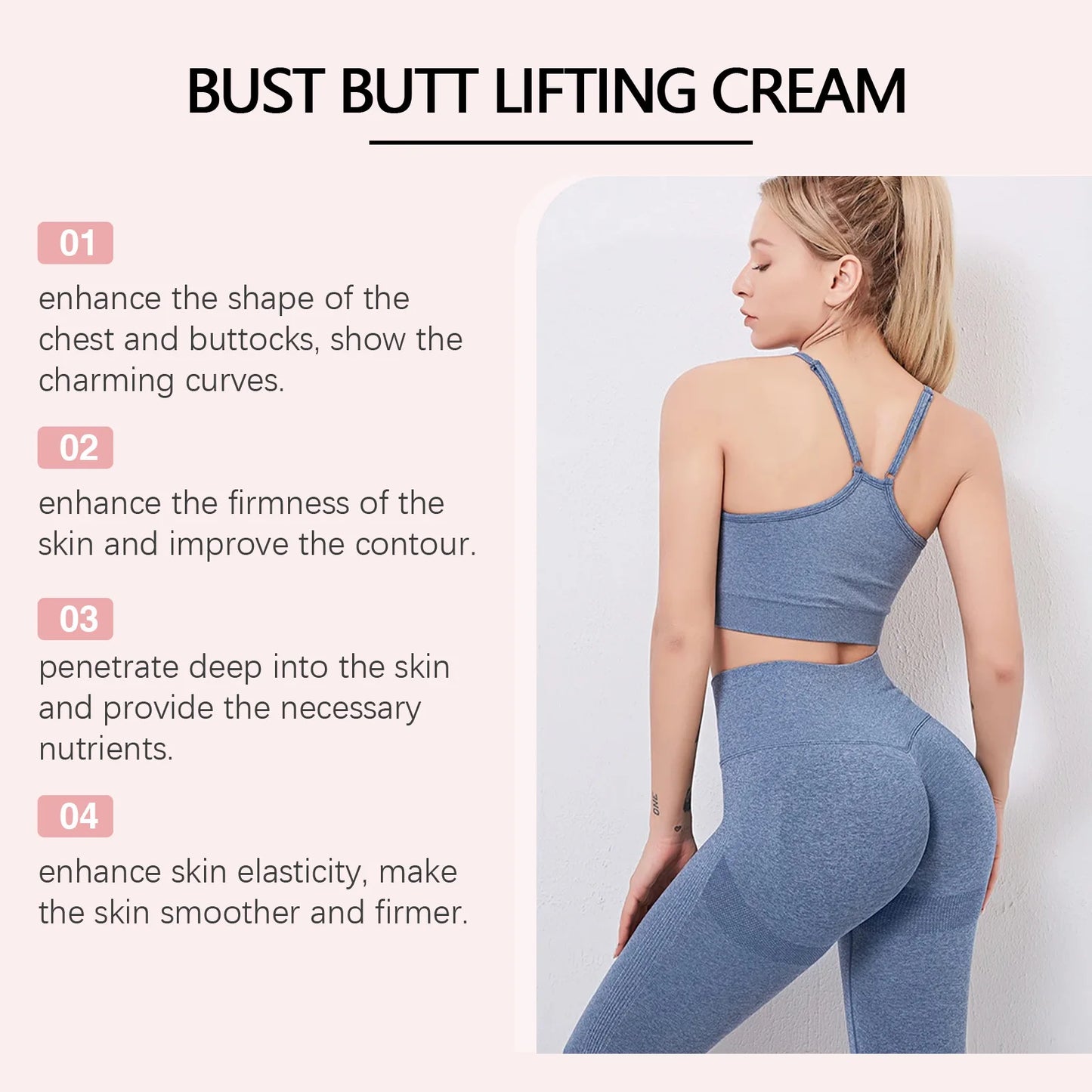 OceAura Hip & Chest Care Cream Moisturizing Firming Smooth Body Nourishing Cream for Breast And Hip Skin Care