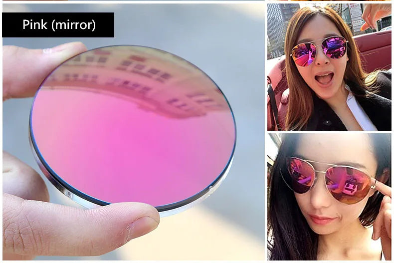 Polarized Sunglasses Prescription Lens Aspheric UV Protection Sun Glasses Myopia Presbyopia Driving Fishing Colour Lenses 2Pcs