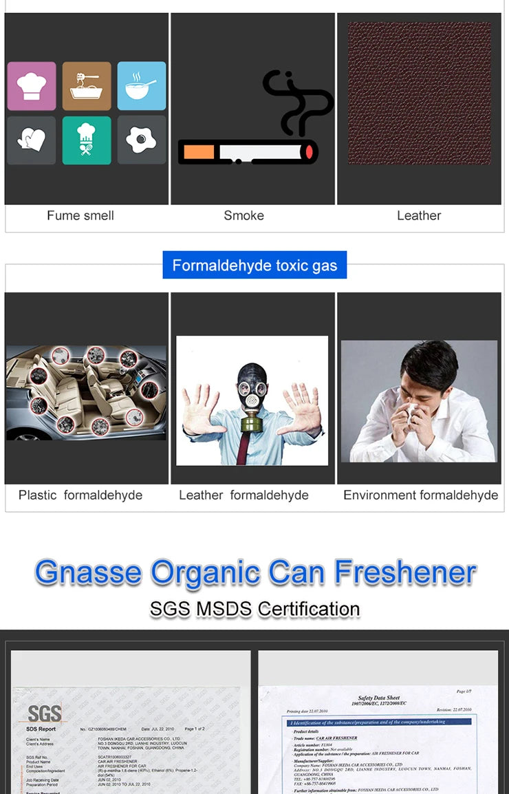 Car Flavoring Car Air Fresheners Perfume Canned Wood Blocks Coffee Flavor Long-Lasting Auto Aromatherapy Car Deodorant Supplies