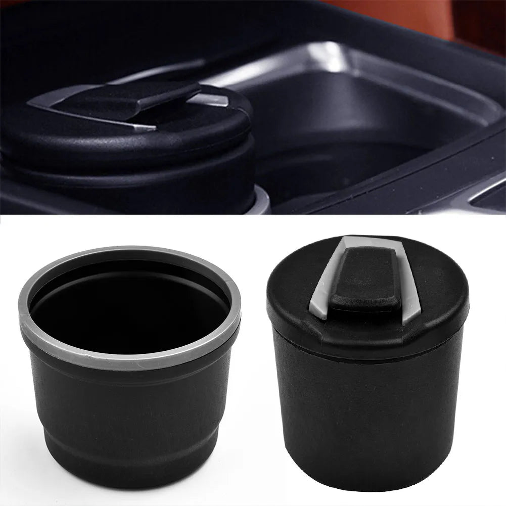 Car Ashtray With LED Lamp Multi-functional Ashtray Storage Jar For BMW Black Ventilation To Dissipate Smoke  Interior Accessorie