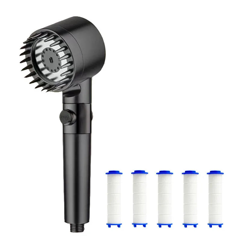 Four modes shower filter head massage showerhead replete for shower knobs bathroom accessories heads showers parts fixture home