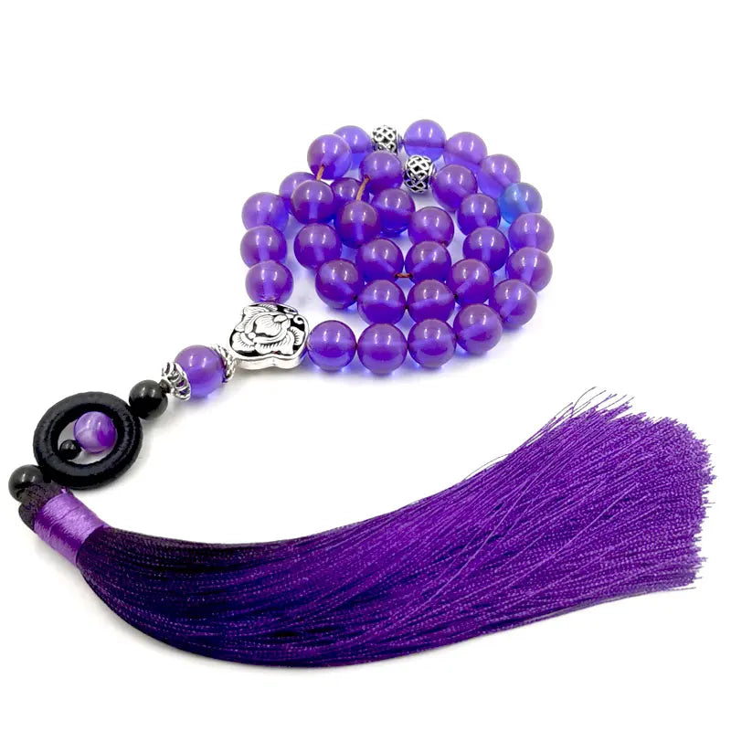 ALBASHAN Tasbih Purple Resin 33 45 66 99 Beads Bracelet Muslim Rosary Gradient Tassel Misbaha Islamic Bracelet Muslim Prayer Bea