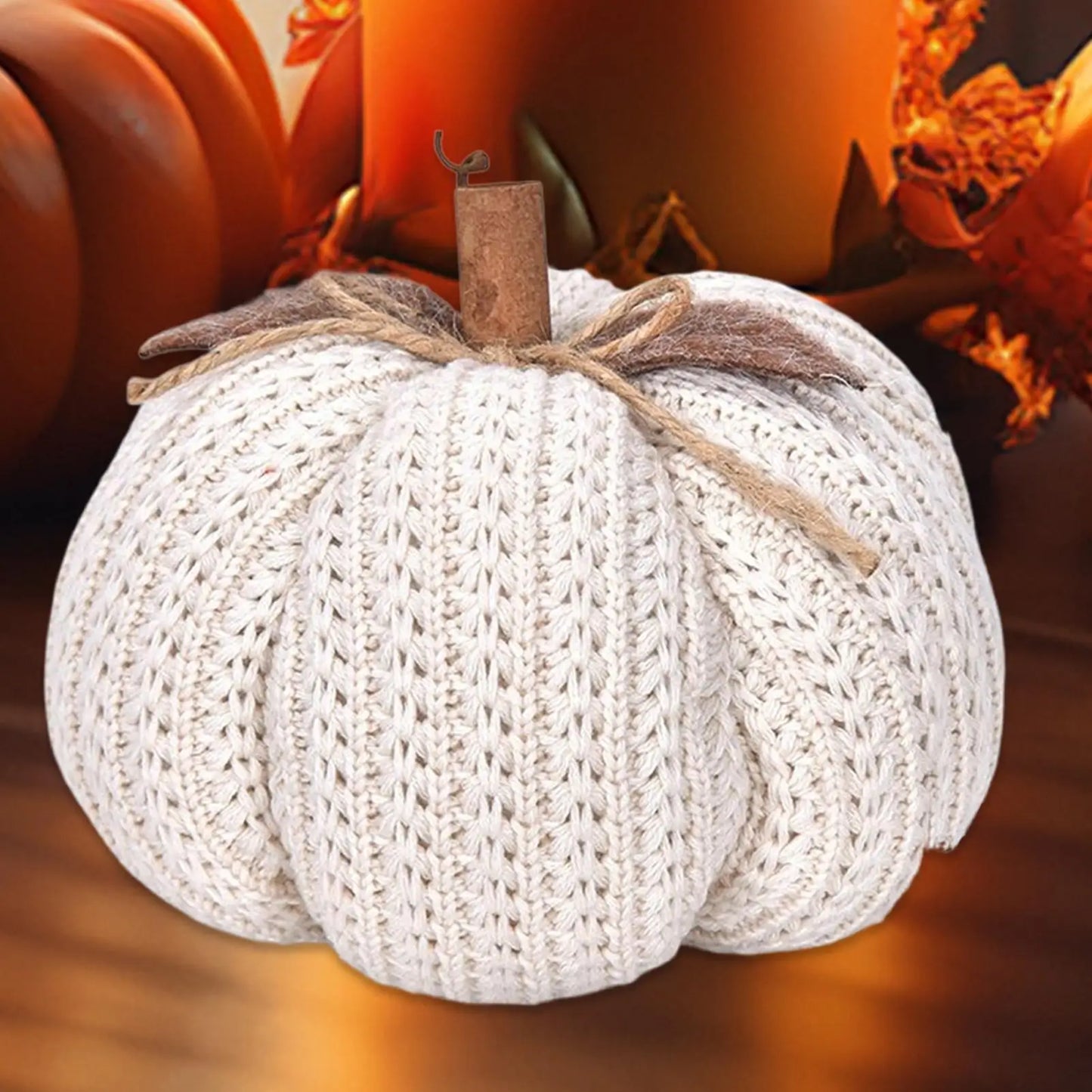 Crochet Pumpkins Handmade Fall Decor Knitted Pumpkin Ornaments for Thanksgiving Halloween Home Table Centerpiece Decorations
