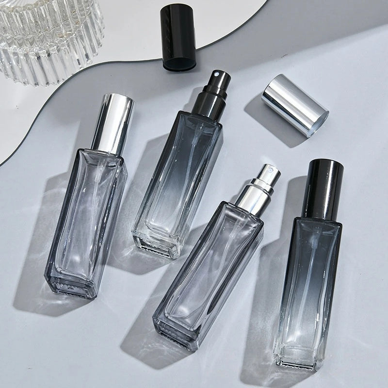 2PCS 20/10ML High Quality Perfume Spray Bottle Gradient Blue Perfume Bottle Travel Cosmetic Refillable Spray Bottle Empty Mini