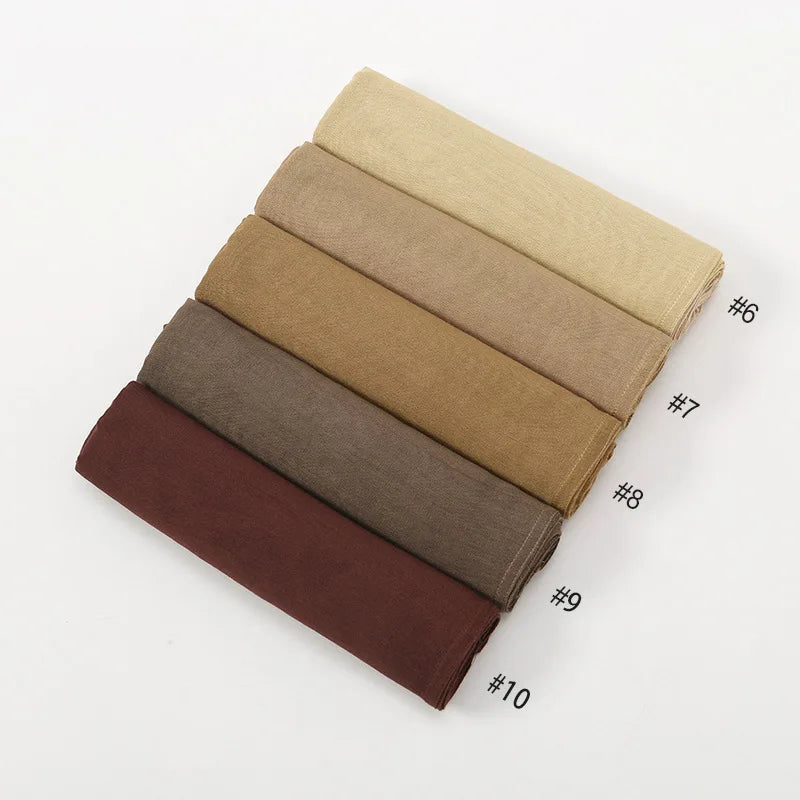 29 Colors 180*95cm Ramadan Women Broad Edge Solid Cotton Rayon Hijab Scarf Lady Wraps Shawls Muslim Headband Islamic Scarves