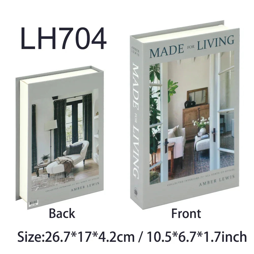 Luxury Fake Books for Decoration Openable Simulation Book Storage Box Coffee Table Books Villa Hotle Home Decor Shooting Props
