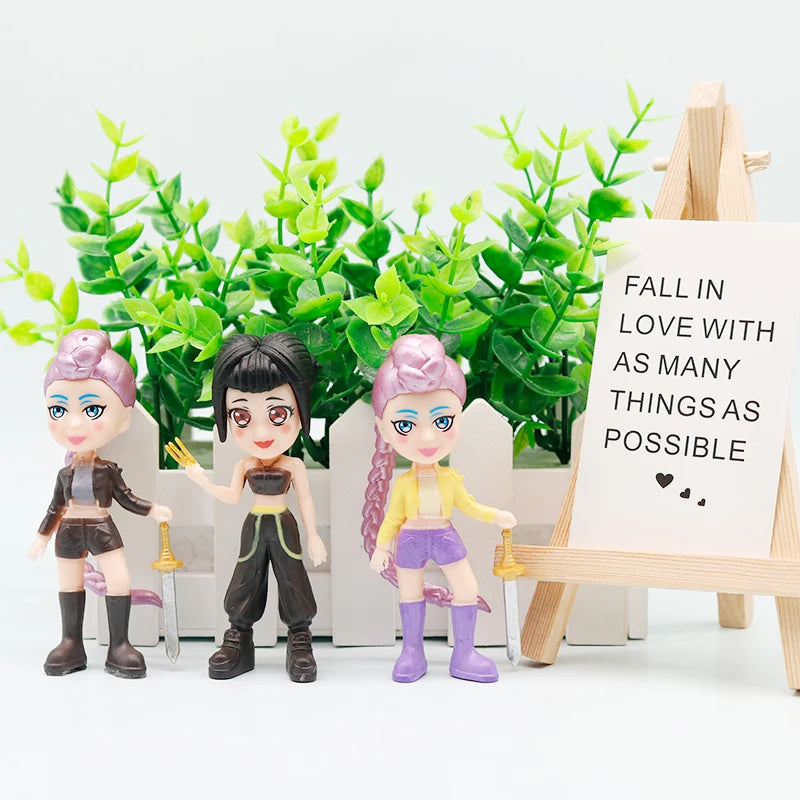 2025 NEW Anime KPop Demon Hunters Doll Vinyl Toy Rumi Mira zoi Character vinyl mask figurine Birthday Gift Fan Club Gifts