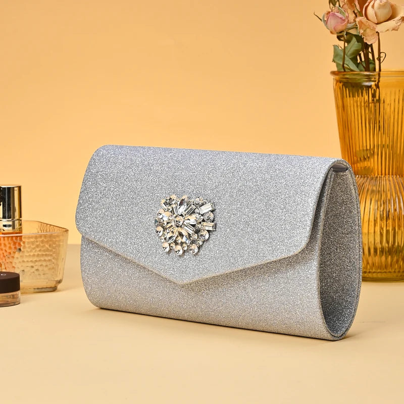 New Arrival Elegant Party Bridal Wedding Hand bags Chain White Evening Bags Fashion Handbags For Woman