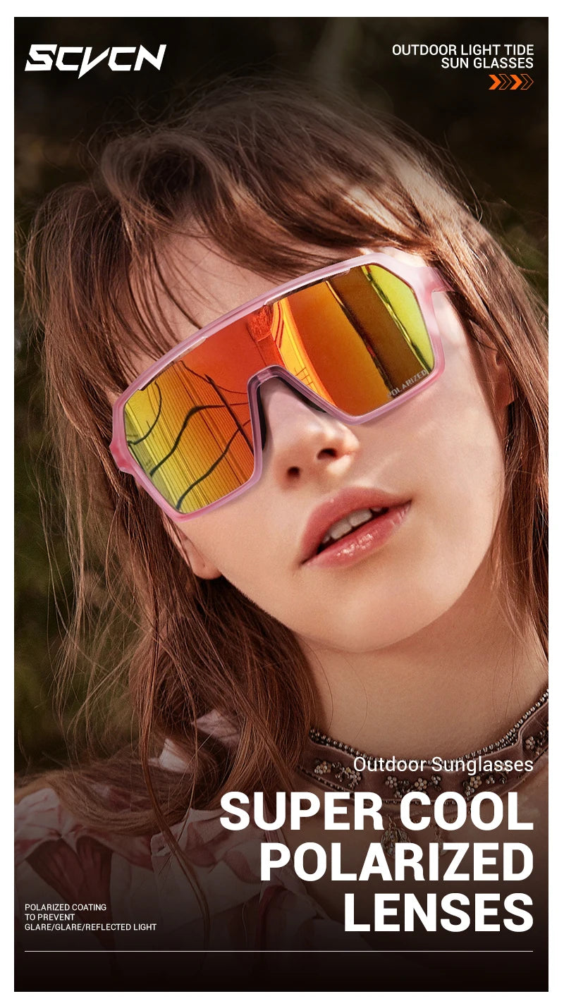 SCVCN Hot Photochromic Cycling Sunglasses MTB Glasses Outdoor Bike Cycling UV400 Eyewear Men Women Bicycle Sports Hiking Glasses