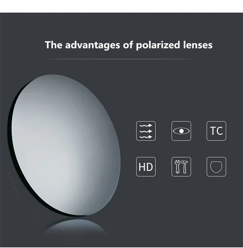 Polarized Sunglasses Prescription Lens Aspheric UV Protection Sun Glasses Myopia Presbyopia Driving Fishing Colour Lenses 2Pcs