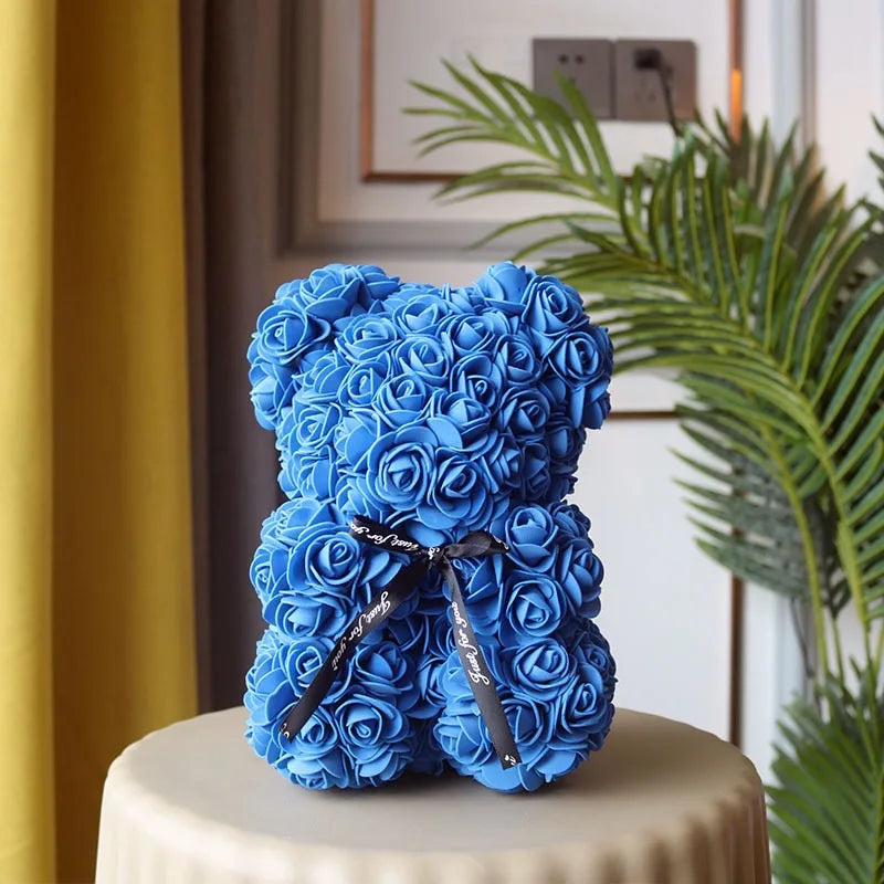 New Artificial Flower Eternal Rose Teddy Bear for Mom Mother's Day Birthday Valentine's Day Anniversary Gifts & Artificial Decor