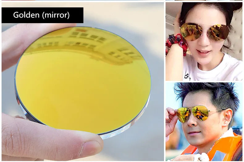 Polarized Sunglasses Prescription Lens Aspheric UV Protection Sun Glasses Myopia Presbyopia Driving Fishing Colour Lenses 2Pcs