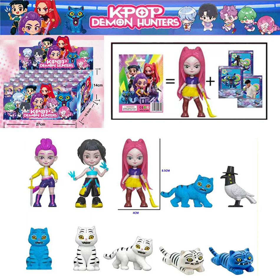 Kpop Demon Hunters 2025 Cute PVC Mystery Box Collectible Doll Model Desk Decoration Figure Toy for Kids Gift