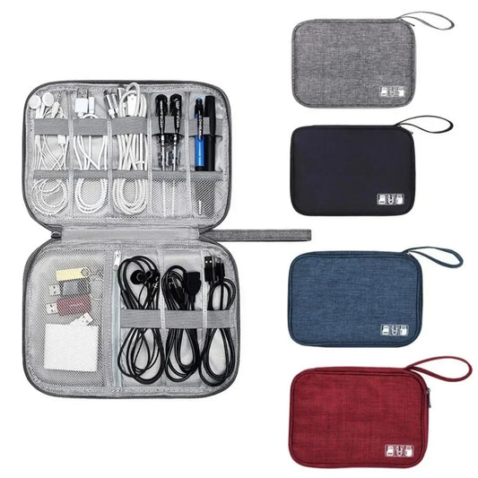 1pcs Portable Phone Cable Storage Bag Electronic Accessory Organizer USB OTG Data Cable Charger Plug Travel Waterproof Organizer