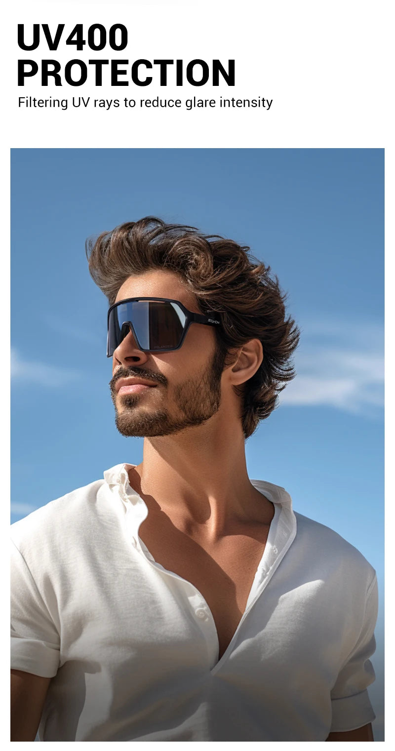 SCVCN Hot Photochromic Cycling Sunglasses MTB Glasses Outdoor Bike Cycling UV400 Eyewear Men Women Bicycle Sports Hiking Glasses